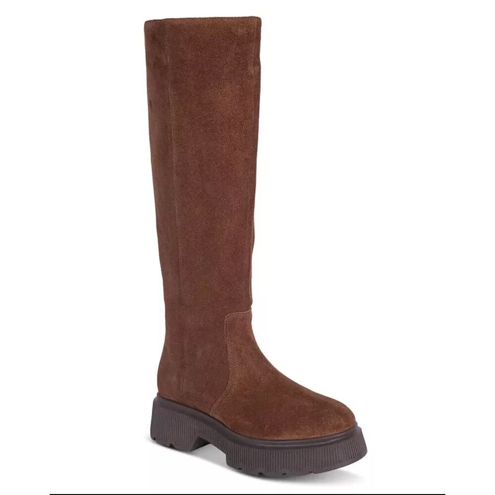 New Kenneth Cole Women's Marge Lug Heel Brown
Suede Leather Tall‎ Boots Size 7